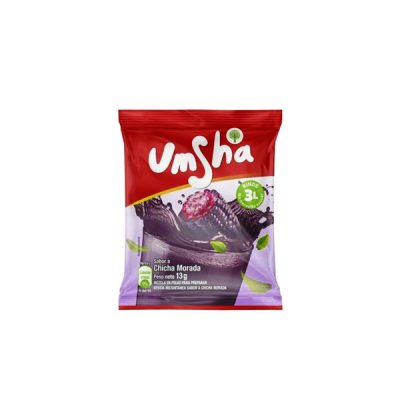 Umsha – Bebida Instantánea Sabor a Chicha Morada (13 g) - Pack 4 Sobres