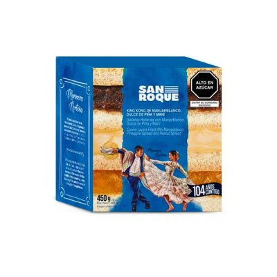 King Kong San Roque – Manjar Blanco, Dulce de Piña y Maní (Caja 450 g)