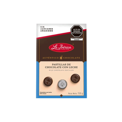 Pastillas de Chocolate con Leche La Ibérica – Sin Azúcares Añadidos – 150 g