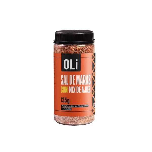 Sal de Maras con Mix de Ajíes OLI – Frasco 135 g