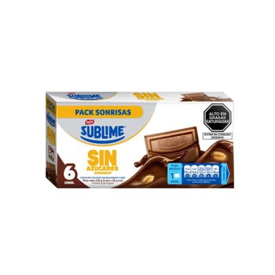 Sublime Sin Azúcares Añadidos – Pack Sonrisas x 6 Unidades