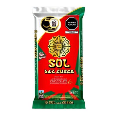 Sol del Cusco – Tableta de Chocolate para Taza Clavo y Canela (90 g) PACK X3