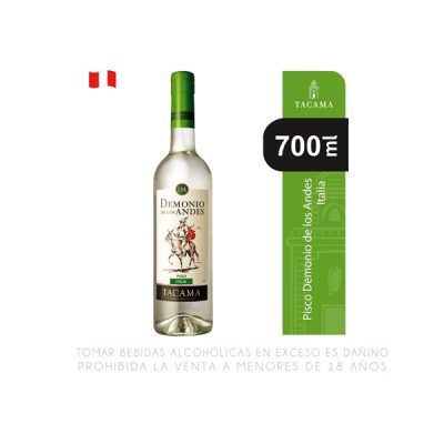 Pisco Puro Italia Demonio de los Andes Botella 700ml