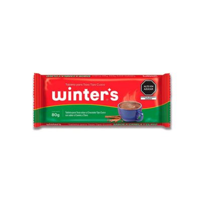 Tableta para Taza Winter's Sabor Canela y Clavo 80g - PACK 3