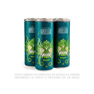 Fourpack Cerveza Artesanal Candelaria Sixhop 4 x 355 ml