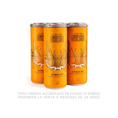 Fourpack Cerveza Artesanal Candelaria Citrus Wit 4 x 355 ml