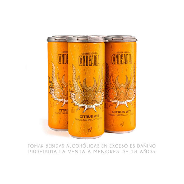 Fourpack Cerveza Artesanal Candelaria Citrus Wit 4 x 355 ml