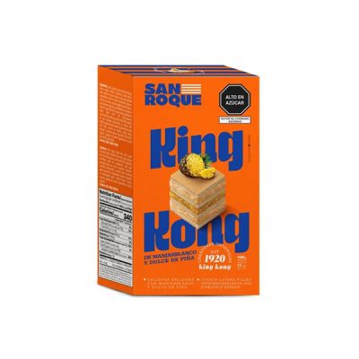 King Kong San Roque – Manjar Blanco y Dulce de Piña (Caja 900 g)